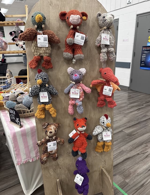 Sterling Crafted crochet display wall